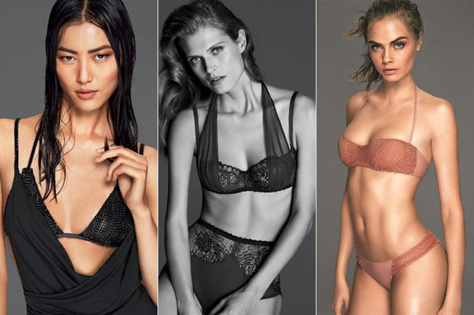 �������� �������� La Perla �����-��� 2014. ���� Cara Delevingne, Liu Wen, Malgosia Bela 
