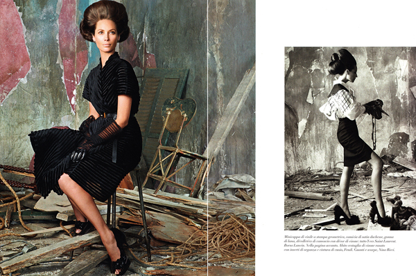 Модель Кристи Терлингтон Christy Turlington для Vogue Italia Модель Кристи Терлингтон Christy Turlington для Vogue Italia