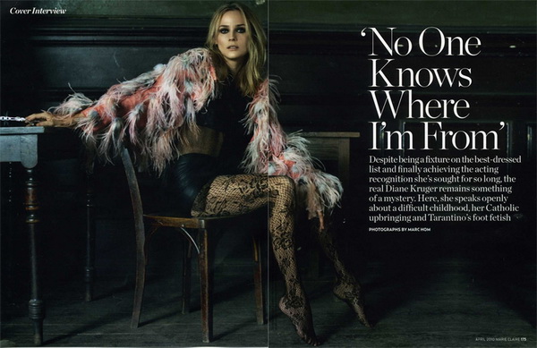 ����� ������ Diane Kruger  ��� Marie Claire UK ������ 2010